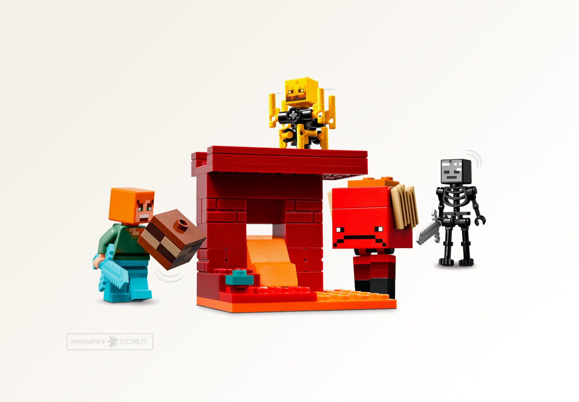 Конструктор LEGO Minecraft 21266 Битва за лаву Нижнего мира Конструктор LEGO Minecraft 21266 Битва за лаву Нижнего мира