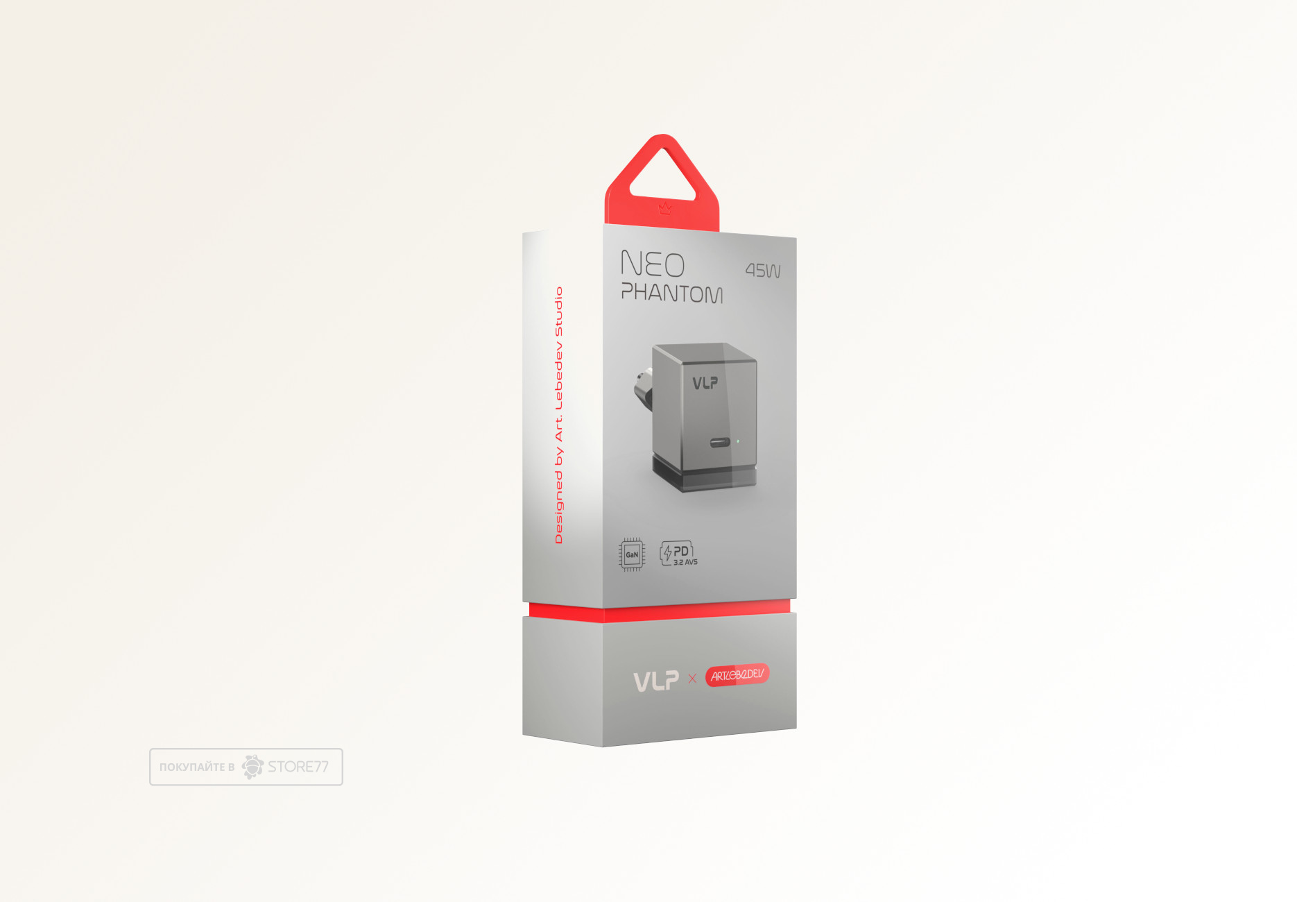 Сетевое зарядное устройство VLP Neo Phantom 45 Вт USB-C (Серое)