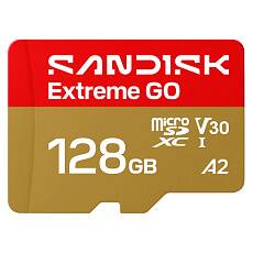 Карта памяти SanDisk Extreme Go microSDXC 128 ГБ UHS класс 3, класс видео 30, A2